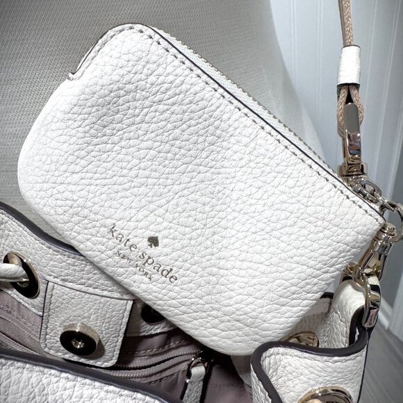 Kate Spade Mini Cream & Tan Crossbody Bag with Coin Purse - Picture 4 of 9